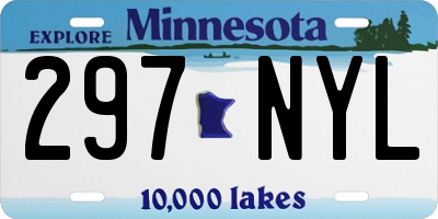 MN license plate 297NYL