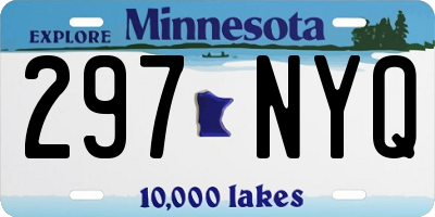 MN license plate 297NYQ