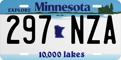 MN license plate 297NZA