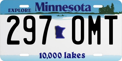 MN license plate 297OMT