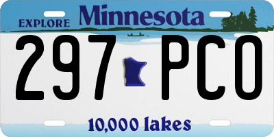 MN license plate 297PCO