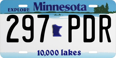 MN license plate 297PDR