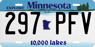 MN license plate 297PFV