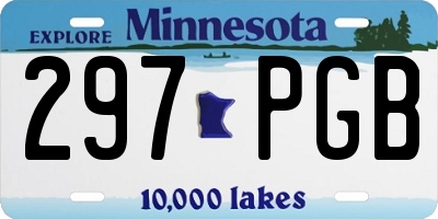 MN license plate 297PGB