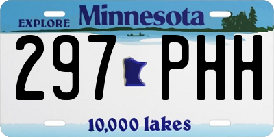 MN license plate 297PHH