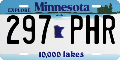 MN license plate 297PHR