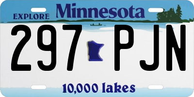 MN license plate 297PJN