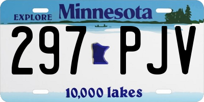 MN license plate 297PJV