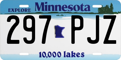 MN license plate 297PJZ
