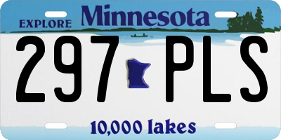 MN license plate 297PLS