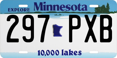 MN license plate 297PXB