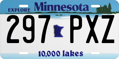 MN license plate 297PXZ