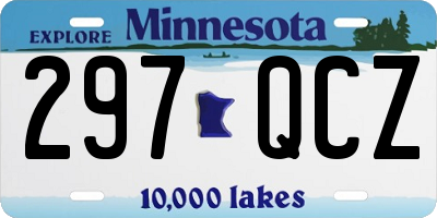 MN license plate 297QCZ