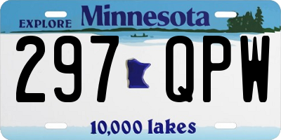 MN license plate 297QPW