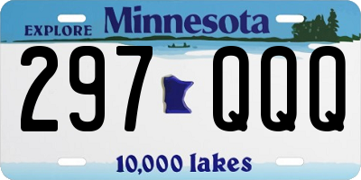 MN license plate 297QQQ