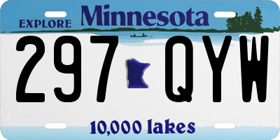MN license plate 297QYW