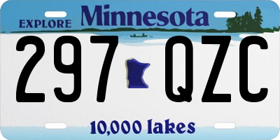 MN license plate 297QZC