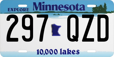 MN license plate 297QZD