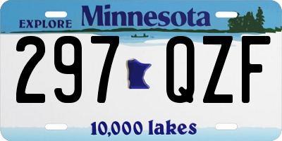 MN license plate 297QZF