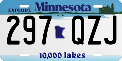 MN license plate 297QZJ