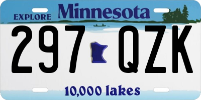 MN license plate 297QZK
