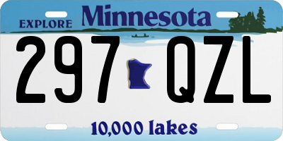 MN license plate 297QZL
