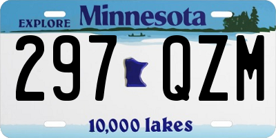 MN license plate 297QZM