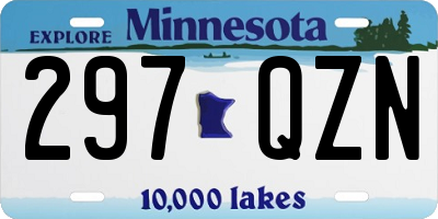 MN license plate 297QZN