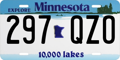 MN license plate 297QZO