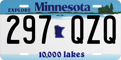 MN license plate 297QZQ