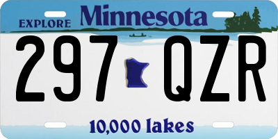 MN license plate 297QZR