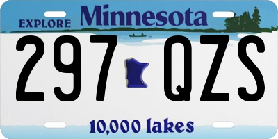 MN license plate 297QZS
