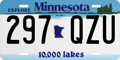 MN license plate 297QZU
