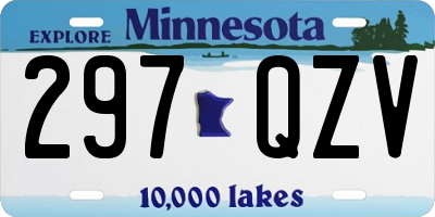MN license plate 297QZV