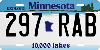 MN license plate 297RAB