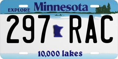 MN license plate 297RAC