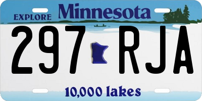 MN license plate 297RJA
