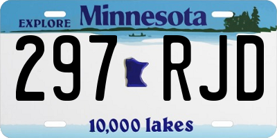 MN license plate 297RJD