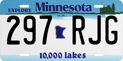 MN license plate 297RJG