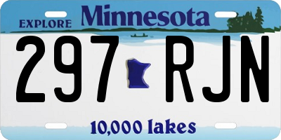 MN license plate 297RJN