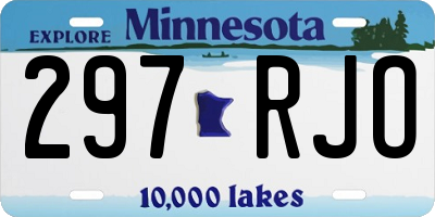 MN license plate 297RJO