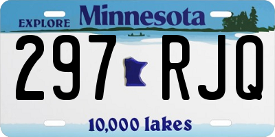 MN license plate 297RJQ