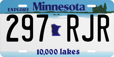 MN license plate 297RJR