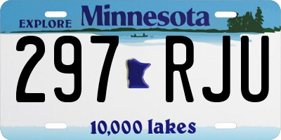 MN license plate 297RJU