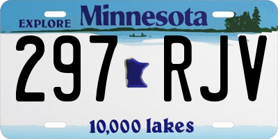MN license plate 297RJV