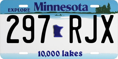MN license plate 297RJX