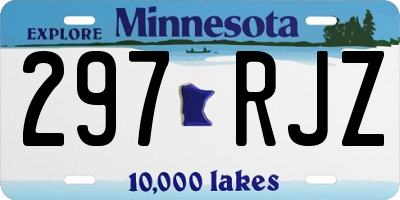 MN license plate 297RJZ