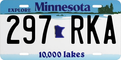 MN license plate 297RKA