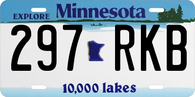 MN license plate 297RKB