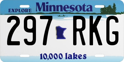 MN license plate 297RKG